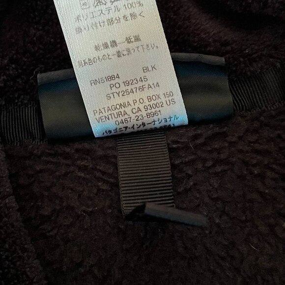 Patagonia black grid fleece full-zip jacket XS/S - Picture 4 of 13